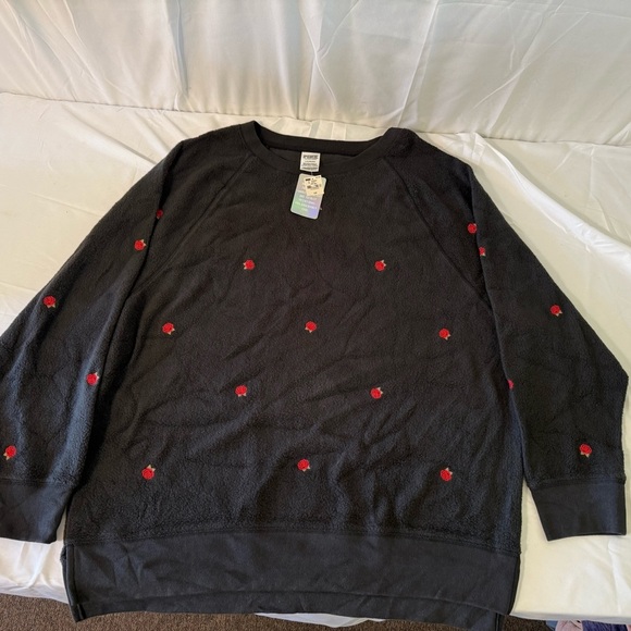 NWT Victoria’s Secret Black Sweater and Pants Set with Red Accents - Picture 2 of 9